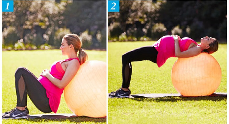 Упражнение №10 с фитболом для беременных