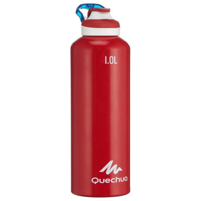 Алюминиевая бутылка Quechua, 1 л, Red