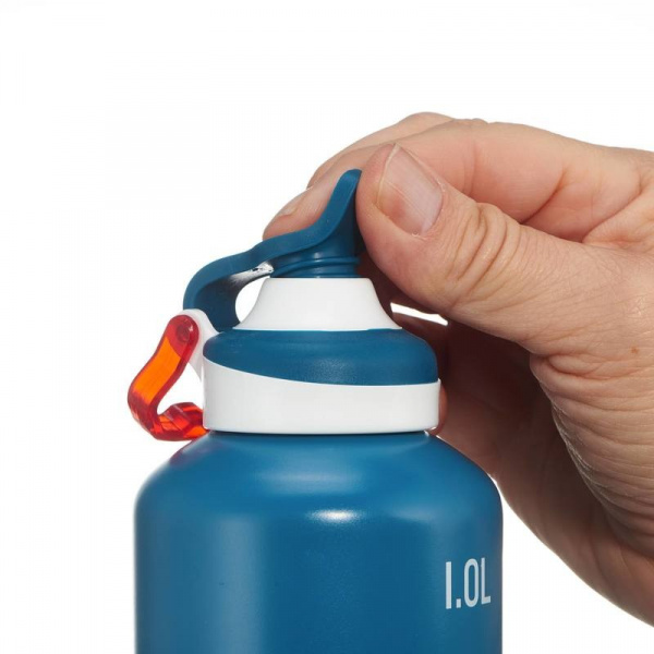 Алюминиевая бутылка Quechua, 1 л, Blue