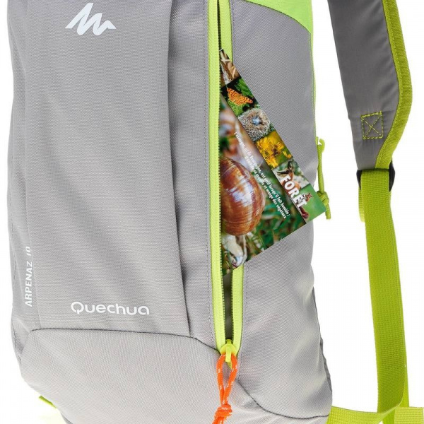 Рюкзак Quechua, 10 л, Grey/ lime