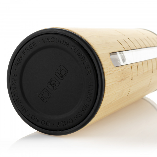 Стеклянная бутылка с бамбуковым покрытием InGwest 600 мл. Лимитированная серия.