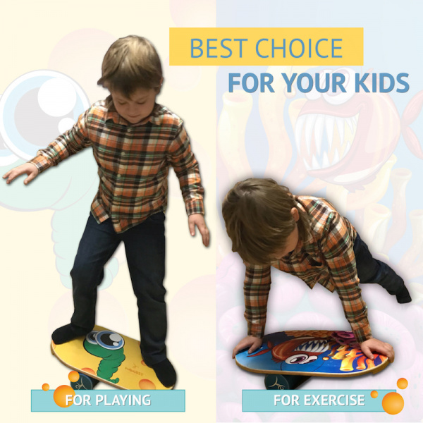 Детский баланс борд Music Dino (Kid Balance Board Training System) с роллером