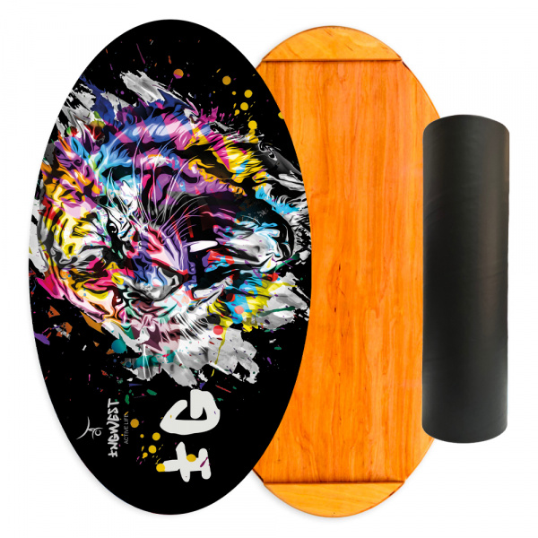 НОВИНКА! Баланс борд Colorful Lion (Balance Board Training System) с прорезиненным роллером